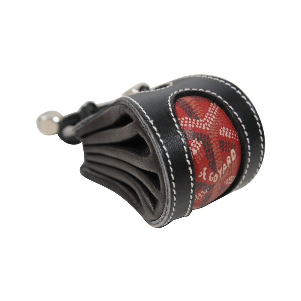 Goyard Coin Wallet Pouch Red Black Limited Edition Leather Strap Money Holder - Picture 9 of 11